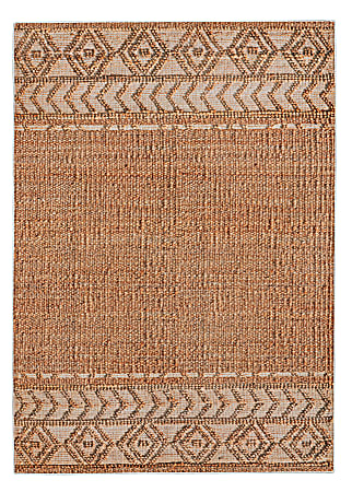 Linon Aria Area Rug, 8' x 10', Verica Copper/Cream