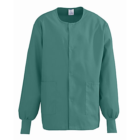 Medline ComfortEase™ Unisex Warm-Up Scrub Jacket, 3X, Evergreen