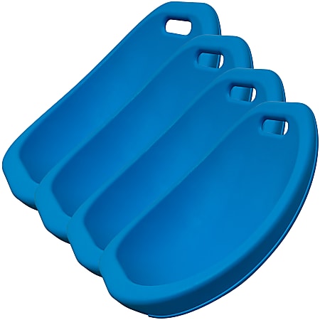 Kore Design™ Scoop Rocker Stackable Chairs, Blue, Set Of 4 Chairs