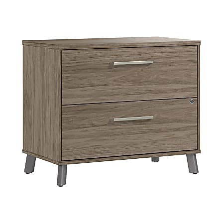 WorkPro Motiva 36"W 2-Drawer Lateral File Cabinet, Modern Hickory, Installation Included