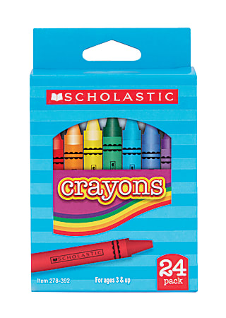 Scholastic® Standard Crayons, Assorted Colors, Pack Of 24 Crayons