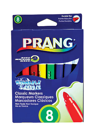 Crayola Washable Formula Markers, Fine Tip, Classic Colors, 8 per Box, 6 Boxes | BIN7809-6