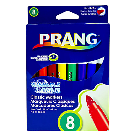 Sargent Art Washable Markers Fine Tip Assorted Colors Box Of 8 - Office  Depot