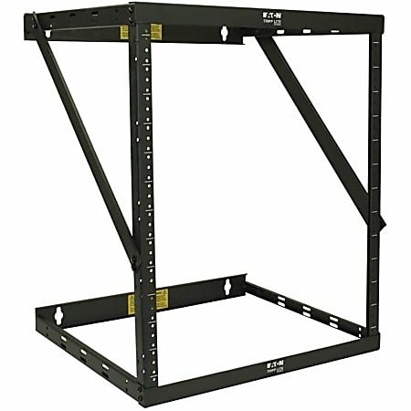 Eaton Tripp Lite Series SmartRack 12U Heavy-Duty Flat-Pack Low-Profile Switch-Depth Wall-Mount 2-Post Open Frame Rack, Steel