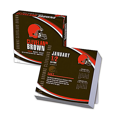 Lang Turner Licensing Boxed Daily Desk Calendar, 5-1/4" x 5-1/4", Cleveland Browns, January To December 2022