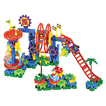 Gears! Gears! Gears! Fun Land Motorized Gears Set - Theme/Subject: Fun, Learning - Skill Learning: Creativity, Problem Solving, Construction, Fine Motor, Building, Motor Skills - 3 Year & Up - 120 Pieces