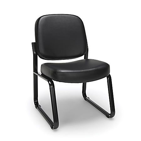 OFM Anti-Microbial Anti-Bacterial Reception Chair, Black