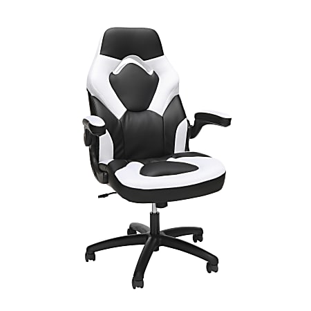 Respawn Racing Style Ergonomic Bonded Leather Computer Gaming Chair, White
