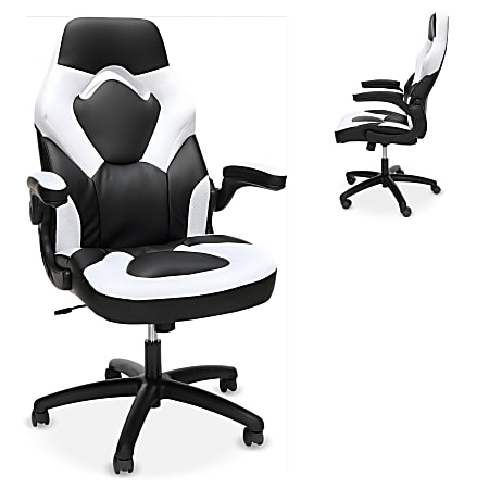 Respawn Racing Style Ergonomic Bonded Leather Computer Gaming Chair, White