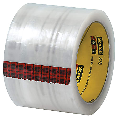 3M® 373 Carton Sealing Tape, 3" x 55 Yd., Clear, Case Of 24