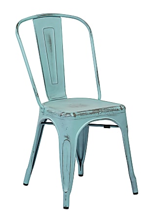 Office Star™ Bristow Armless Chairs, Antique Sky Blue,