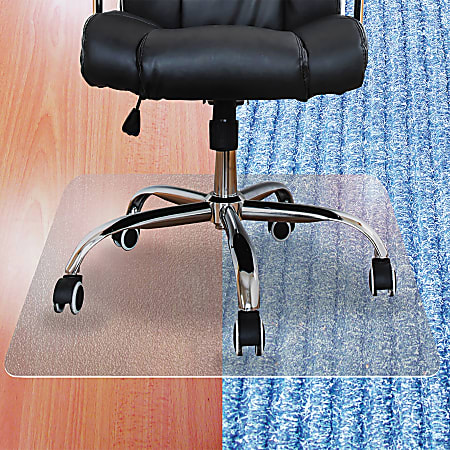 Floortex Ecotex® Enhanced Polymer Rectangular Chair Mat with Anti-Slip Backing for Hard Floors - 36" x 48"