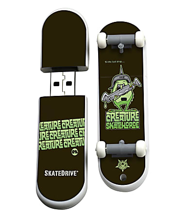 Action Sport Drives® Creature® SkateDrive® USB Flash Drive, 8GB, SkateHorde, CR-SKATESH/8G