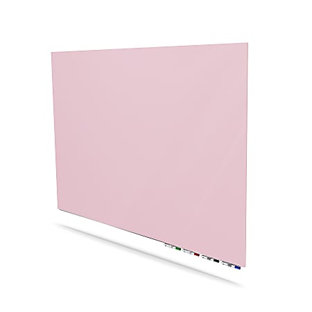 Ghent Aria Low Profile Magnetic Dry-Erase Whiteboard, Glass, 36” x 60”, Petal