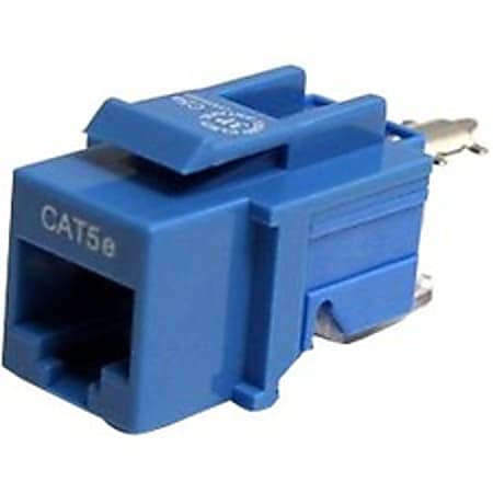 StarTech.com Cat5e Modular Keystone Jack Blue - Tool-Less - 1 Pack - 1 x RJ-45 Female - Blue