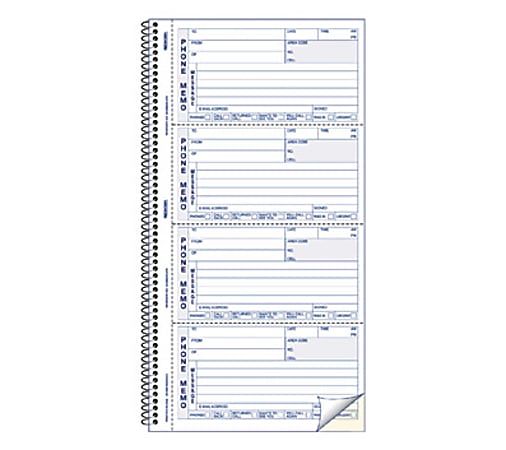 Rediform Memo Style Phone Message Book, 2 Part, Book Of 400 Messages, Blue