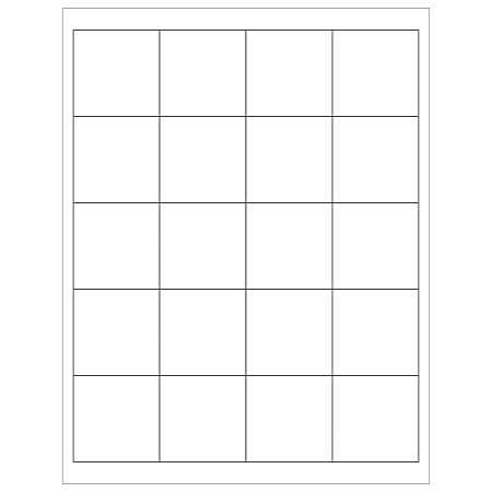 Office Depot® Brand Weather-Resistant Laser Labels, Rectangle, LL257WR, Square, 2" x 2", White, Case Of 2,000