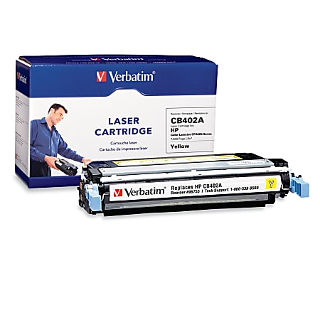 Verbatim Remanufactured Laser Toner Cartridge alternative for HP CB402A Yellow - Yellow - Laser - 7500 Page - 1 Pack