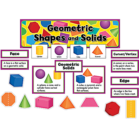 Creative Teaching Press Math Mini Bulletin Board, Geometric Shapes And Solids, Grades K-2