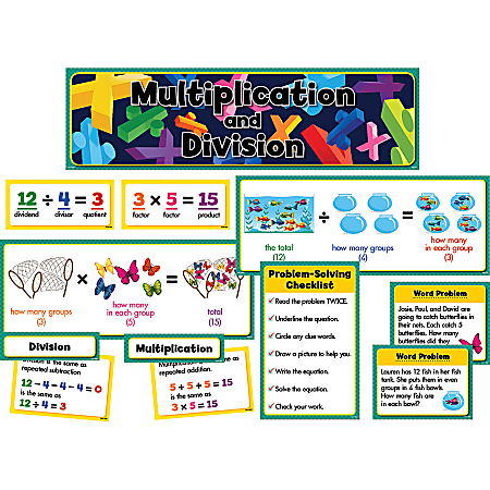 Creative Teaching Press Math Mini Bulletin Board, Multiplication And Division, Grades 3-5