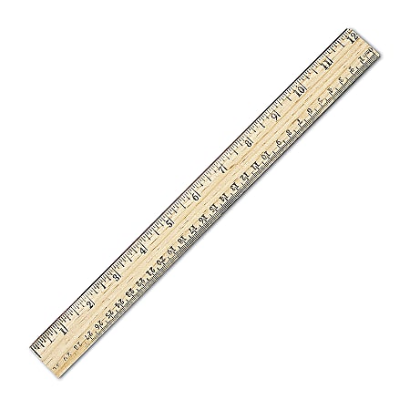 Straight Edge Ruler with Center-Finding Back 12”