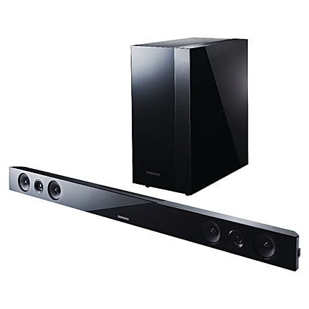 Samsung HW F450 Soundbar With Subwoofer Black - Office Depot