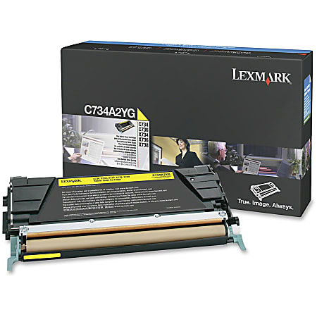 Lexmark™ C734A2YG Yellow Return Program Toner Cartridge