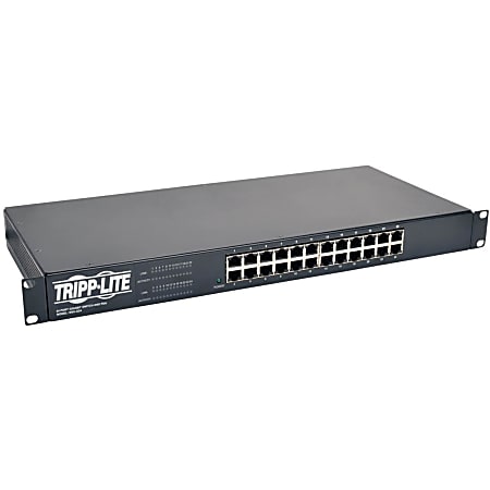 Tripp Lite 24 Port Gigabit Ethernet Switch w/ 12 Outlet PDU - NEMA 5-15P - 12 x NEMA 5-15R - 100 V AC, 120 V AC, 127 V AC - 1.44 kVA - Network (RJ-45) - 1U Horizontal Rackmount