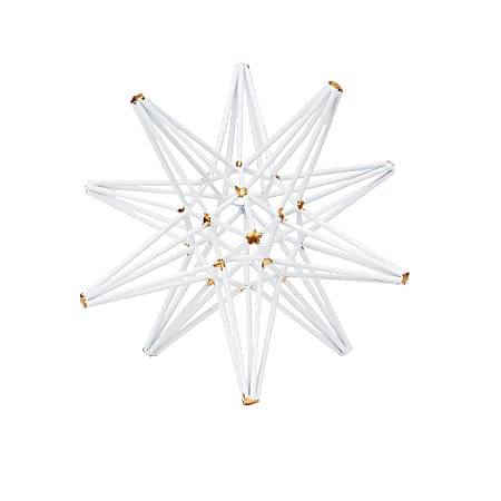 Anji Mountain Decorative Small Star, 4"H x 4"W x 4”D, White