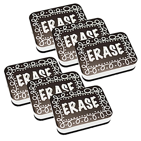Ashley Productions Magnetic Whiteboard Erasers Chalk Loop Pack Of