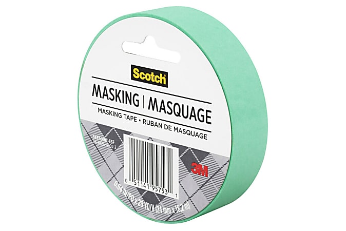 Scotch® Decorative Masking Tape, 1" x 20 Yd., Mint