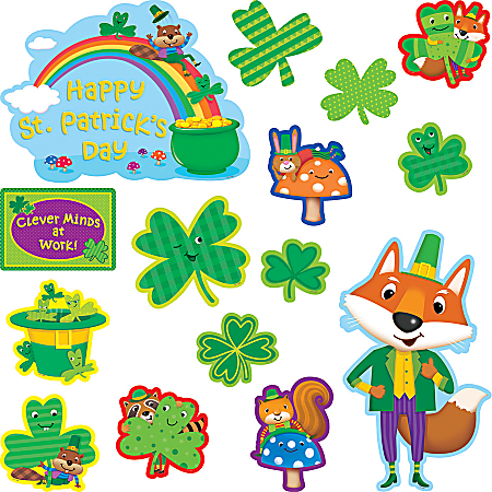Creative Teaching Press Shamrocks And Leprechauns Bulletin Board Set