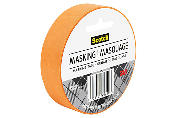 Scotch® Decorative Masking Tape, 1" x 20 Yd., Orange