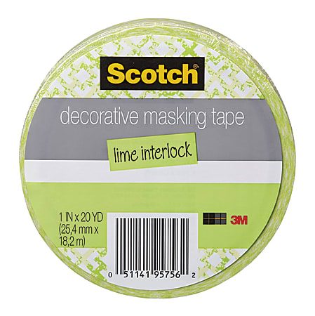Scotch® Decorative Masking Tape, 15/16" x 27 3/10 Yd., Multicolor