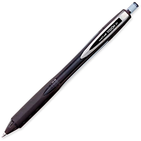 Uni-Ball Vision RT Roller Ball Pen - Fine Point Type - 0.6 mm Point Size - Black - 1 Dozen