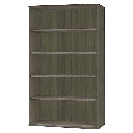 Mayline® Medina 68"H 5-Shelf Bookcase, Gray Steel
