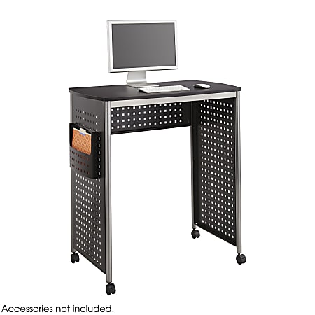 Safco® Scoot Stand-Up Workstation, 42 1/8"H x 39 7/16"W x 23 5/16"D, Black/Silver