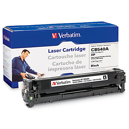 Verbatim Remanufactured Laser Toner Cartridge alternative for HP CB540A Black - Laser