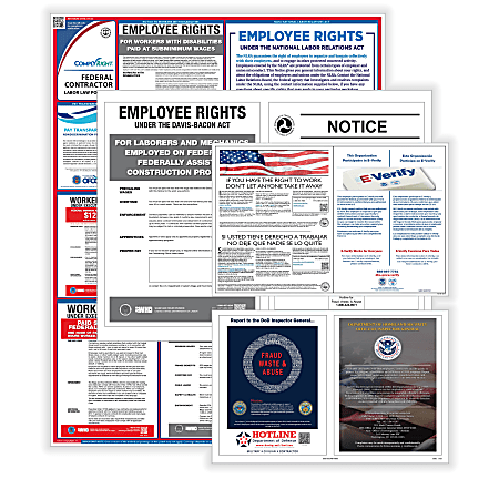 ComplyRight™ Federal Contractor (Construction) Labor Law Poster Set, English