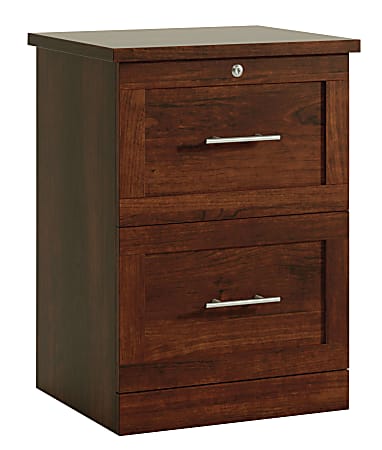 Realspace 17 D Vertical 2 Drawer File Cabinet Mulled Cherry Office Depot