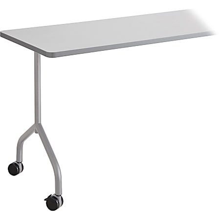 Safco Impromptu Mobile Training Table T-Leg Base - T-shaped Base - 4 Legs - 28.50" Height x 5" Width x 5.25" Depth - Silver - Steel