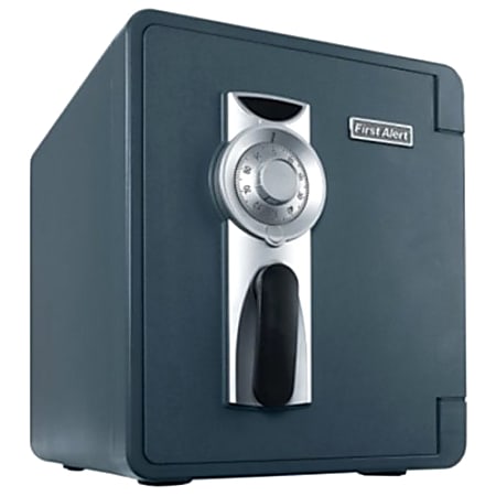 First Alert 2092F-BD Security Safe - 1.30 ft³ - Combination Lock - 4 Live-locking Bolt(s) - Water Proof, Fire Resistant, Pry Resistant - Internal Size 13.63" x 13.25" x 12.50" - Slate