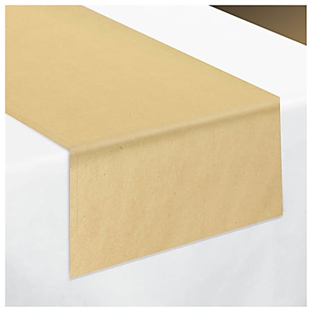 Amscan Kraft Paper Table Runner Rolls, 13" x 27', Gold, Set Of 2 Rolls