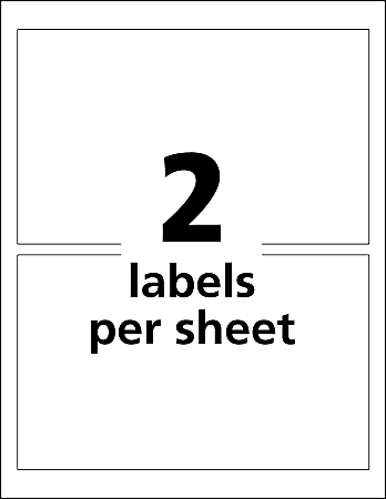 UltraDuty GHS Chemical Waterproof and UV Resistant Labels, 4.75 x 7.75, White, 2/Sheet, 50 Sheets/Pack