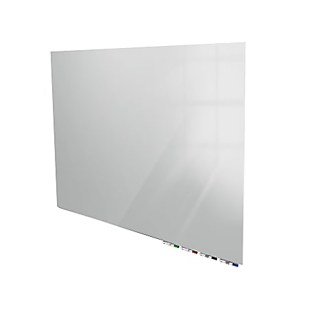 Ghent Aria Low Profile Magnetic Dry-Erase Whiteboard, Glass, 48” x 60”, Gray