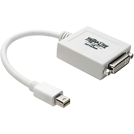 Eaton Tripp Lite Series Keyspan Mini DisplayPort to DVI Adapter, Video Converter for Mac/PC, White (M/F), 6-in. (15.24 cm), TAA, P13706NDVI