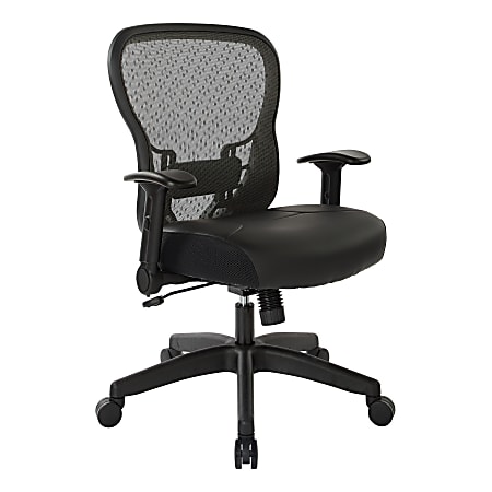Office Star™ Space Seating 529 Series Deluxe Ergonomic Mesh Mid-Back Chair, Memory Foam Seat, Black