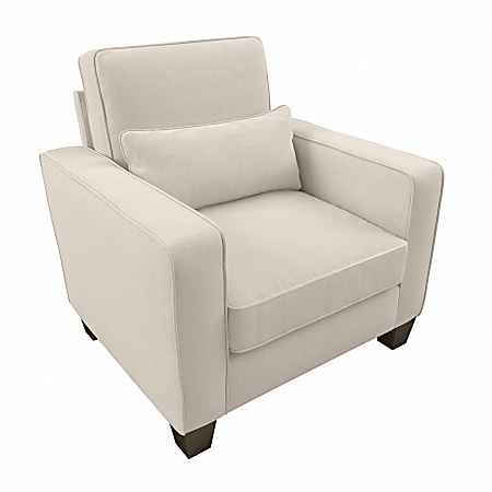 Bush® Furniture Stockton Accent Chair With Arms, Cream Herringbone Fabric, Standard Delivery