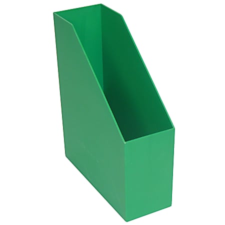 Romanoff Magazine Files, 9 1/2"H x 3 1/2"W x 11 1/2"D, Green, Pre-K - Grade 8, Pack Of 3
