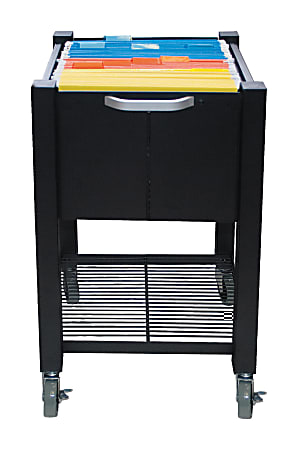 Vertiflex® SmartWorx Sidekick Steel File Cart, 27 3/4"H x 15"W x 16 1/2"D, Black